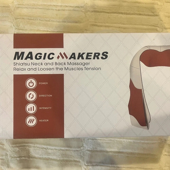 Magic Makers, Shiatsu Neck and Back Heated Massager NIB - Picture 1 of 4